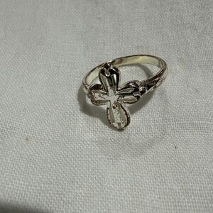 Vintage Thailand CS Sterling Silver 925 Cross, size 6